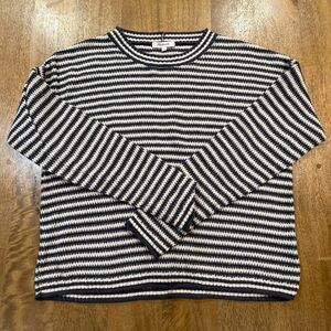 Madewell Navy and Cream Striped Sweater